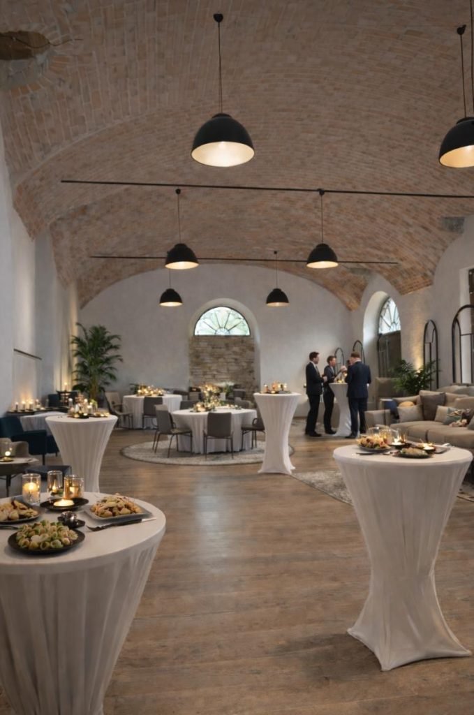 “Sala per eventi privati e aziendali a Tenuta San Lorenzo, Piemonte”